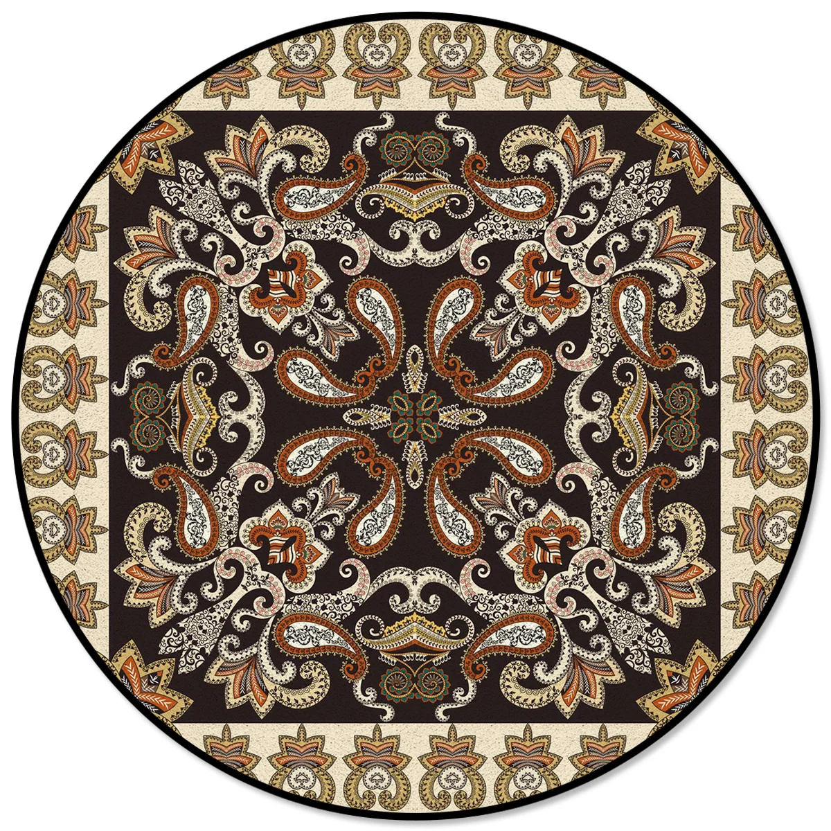 

Bohemian Style Ethnic Retro Circle Rug Area Rug Large Carpets For Bed Room Rugs And Carpets For Home Living Room Bedroom Decor
