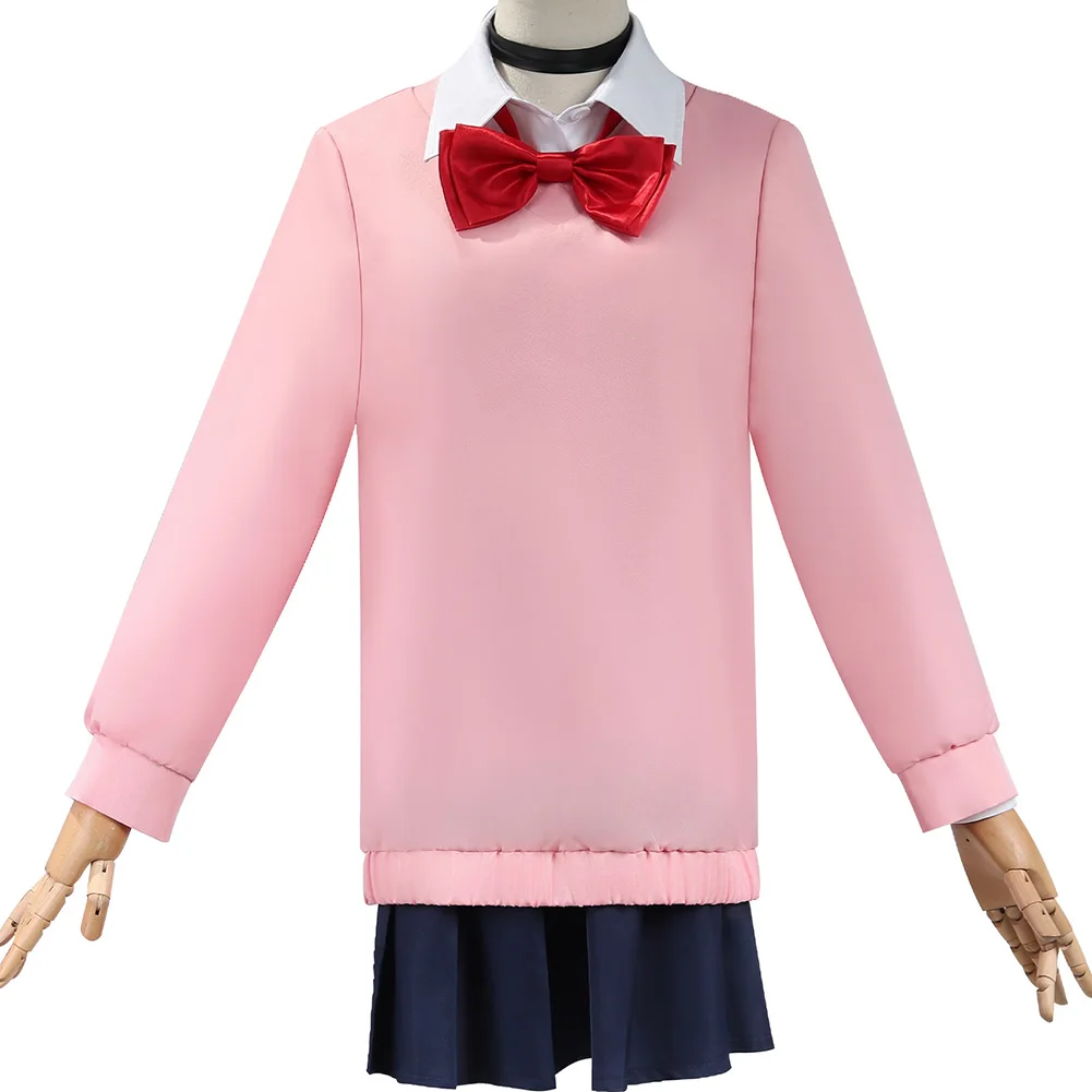 Аниме Dan Dadan Momo Ayase Косплей Костюм Платье Юбка Школьная форма Серьги Колье