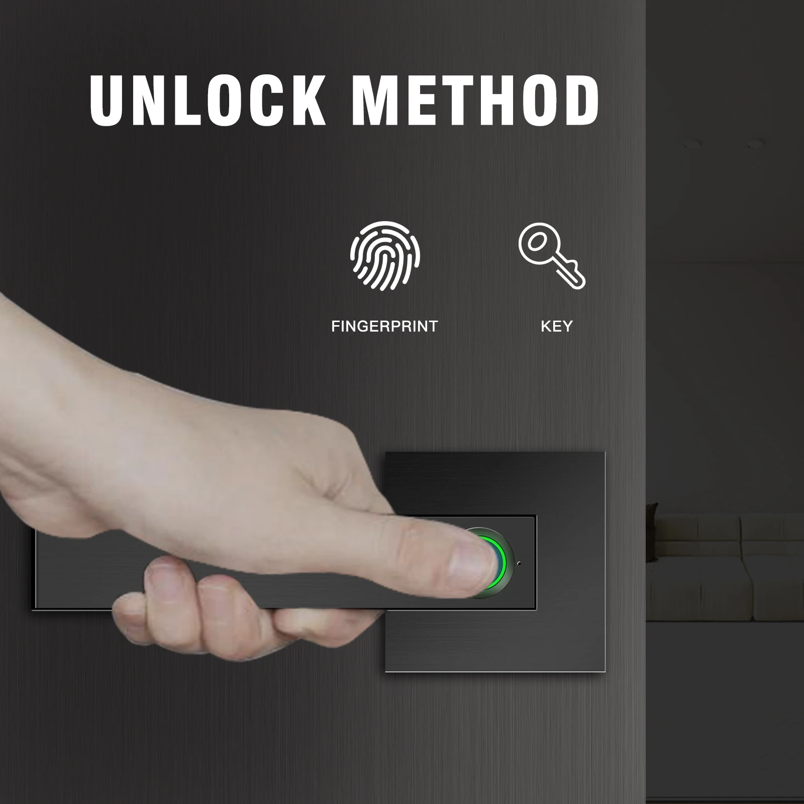 

PHIPULO Smart Door Lock Biometric Fingerprint Keyless Entry Door Knobs lock for Apartment Bedroom Home