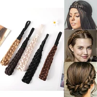 hair wear accessories hair band plaited elastic headband synthetic plait braided