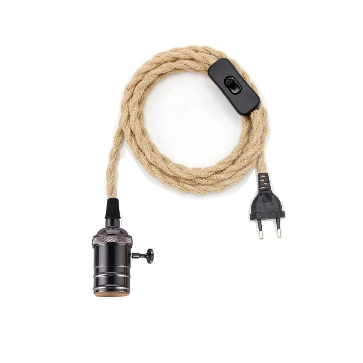 

Декоративный шнур питания пеньковый E27 2 м 3 м 4,5 м 220 В