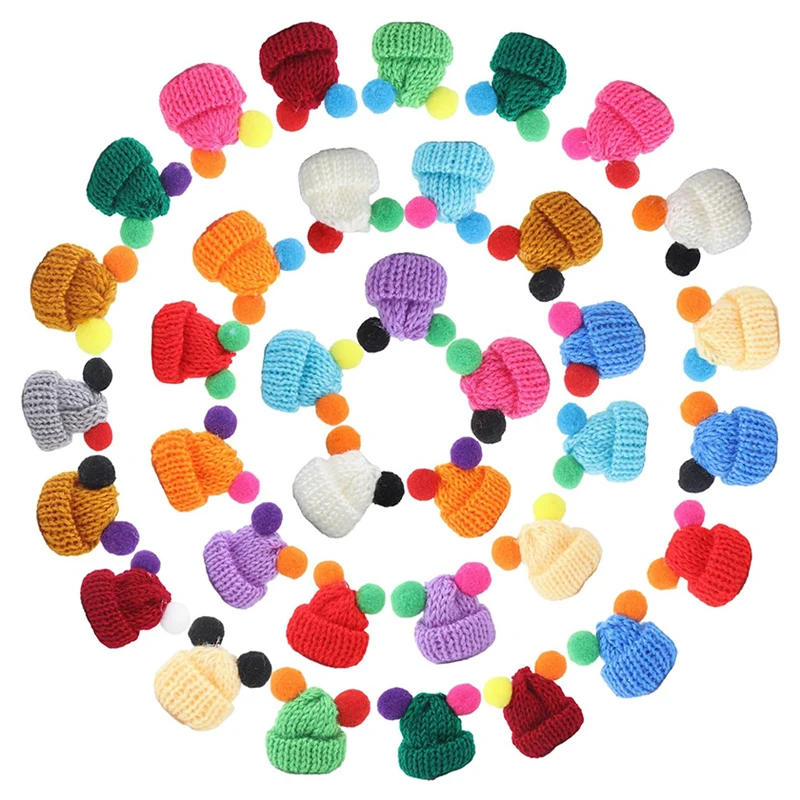 

Мини вязаные шапки для декора