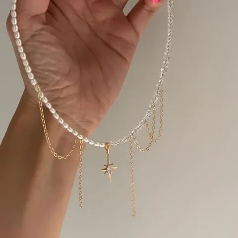 Бисерное ожерелье в форме сердца bls-miracle