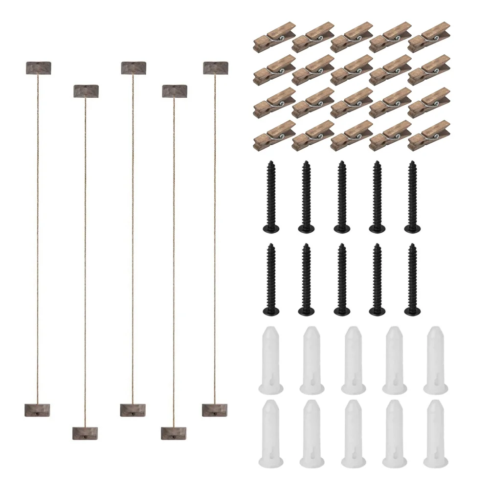 

1 Set Hanging Photo Display DIY Picture Frames Collage Room Wall Decoration