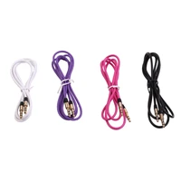 4pcs multicolor 1m stereo audio cable male to male audio cable for headphone headset connect aux interface