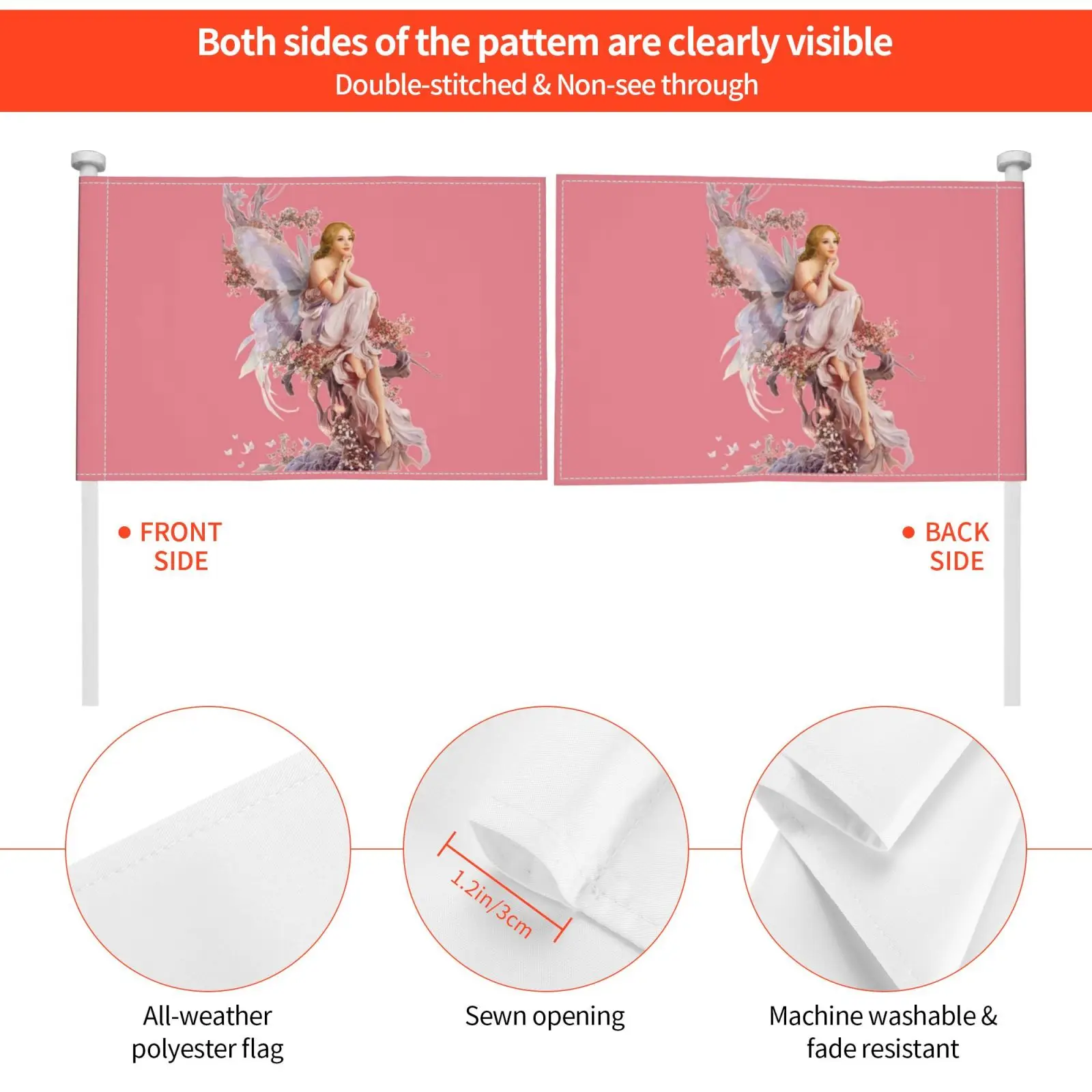 Красивый Сказочный Ангел улыбающийся уличный Декор флаг автомобиль сладкий Macbook