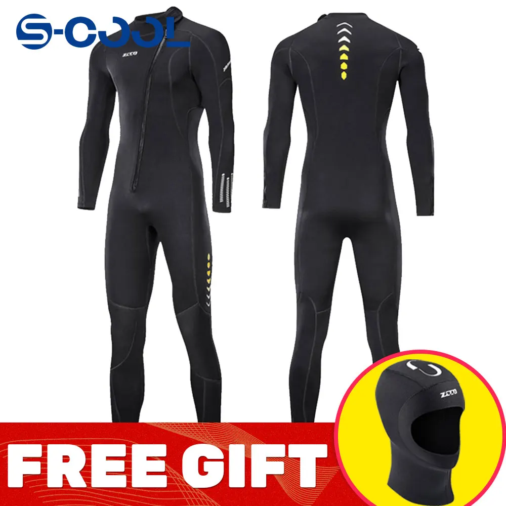 

Костюм для подводного плавания 3 мм для мужчин и женщин, неопреновый гидрокостюм, каяк для подводной охоты и Сноркелинга, цельный костюм для дайвинга
