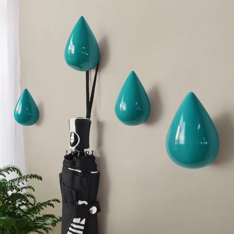 

Simple modern decorative hook creative water drop coat hook wall wall hook fitting room coat hook wall decoration