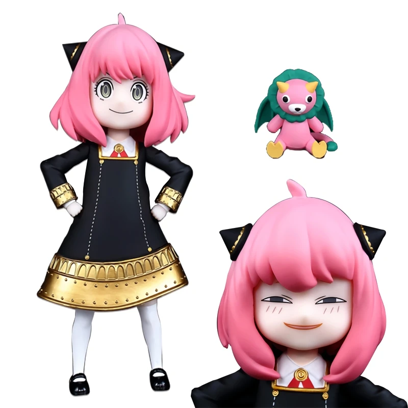 

Anime SPY×FAMILY Anya Forger Kawaii Genuine Original PVC Face-Changing Action Figure Toy Doll Pressure Bubble Noodles