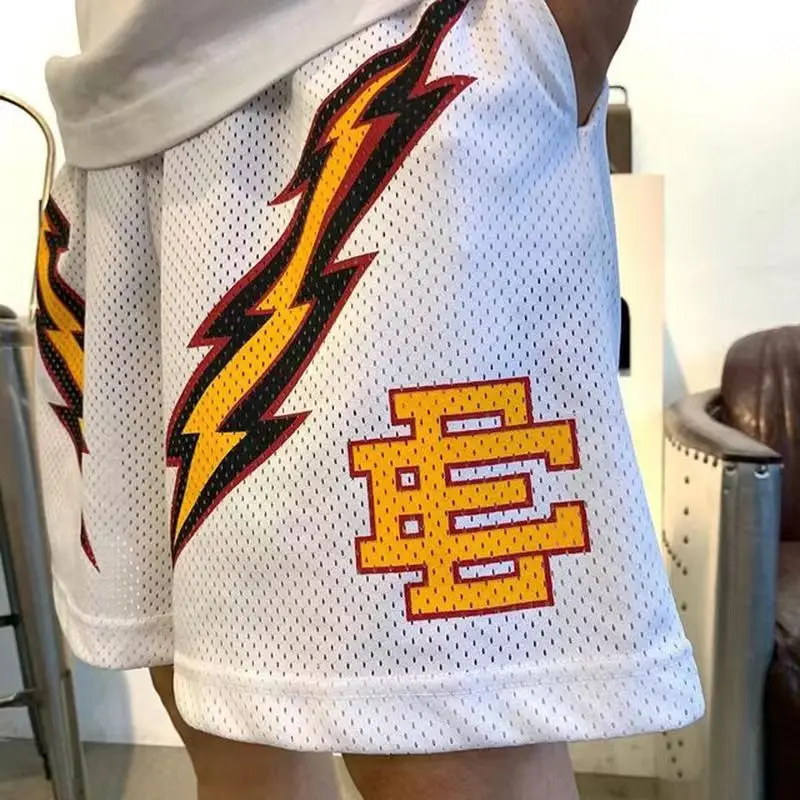 

2023 Eric Emanuel EE Basic Shorts American Flash Printing Men's High Street Casual Breathable Basketball Short Pants