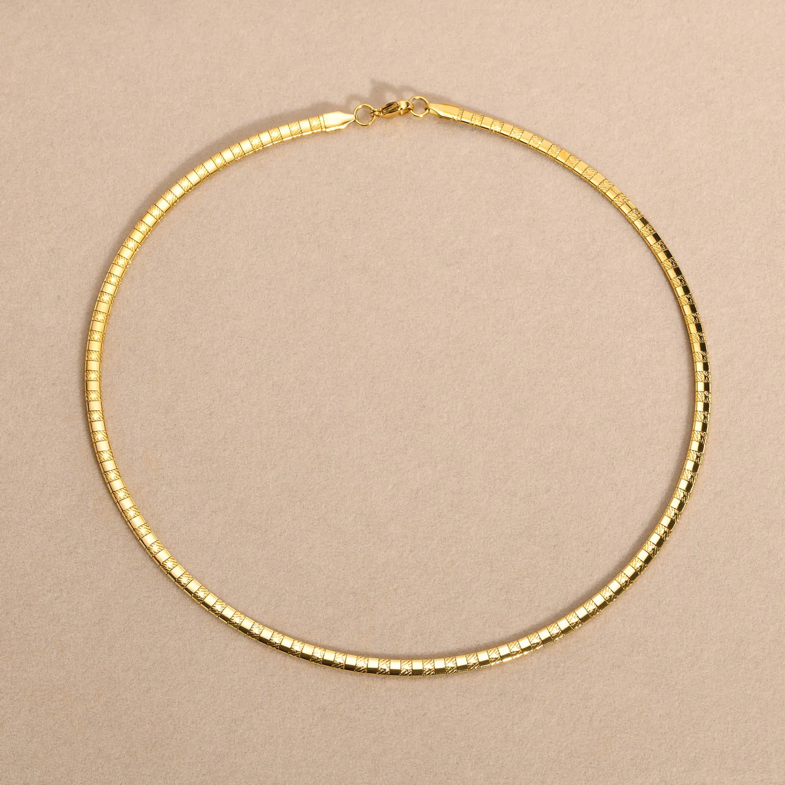 Torques из нержавеющей стали ожерелье для женщин круглая цепочка-змейка