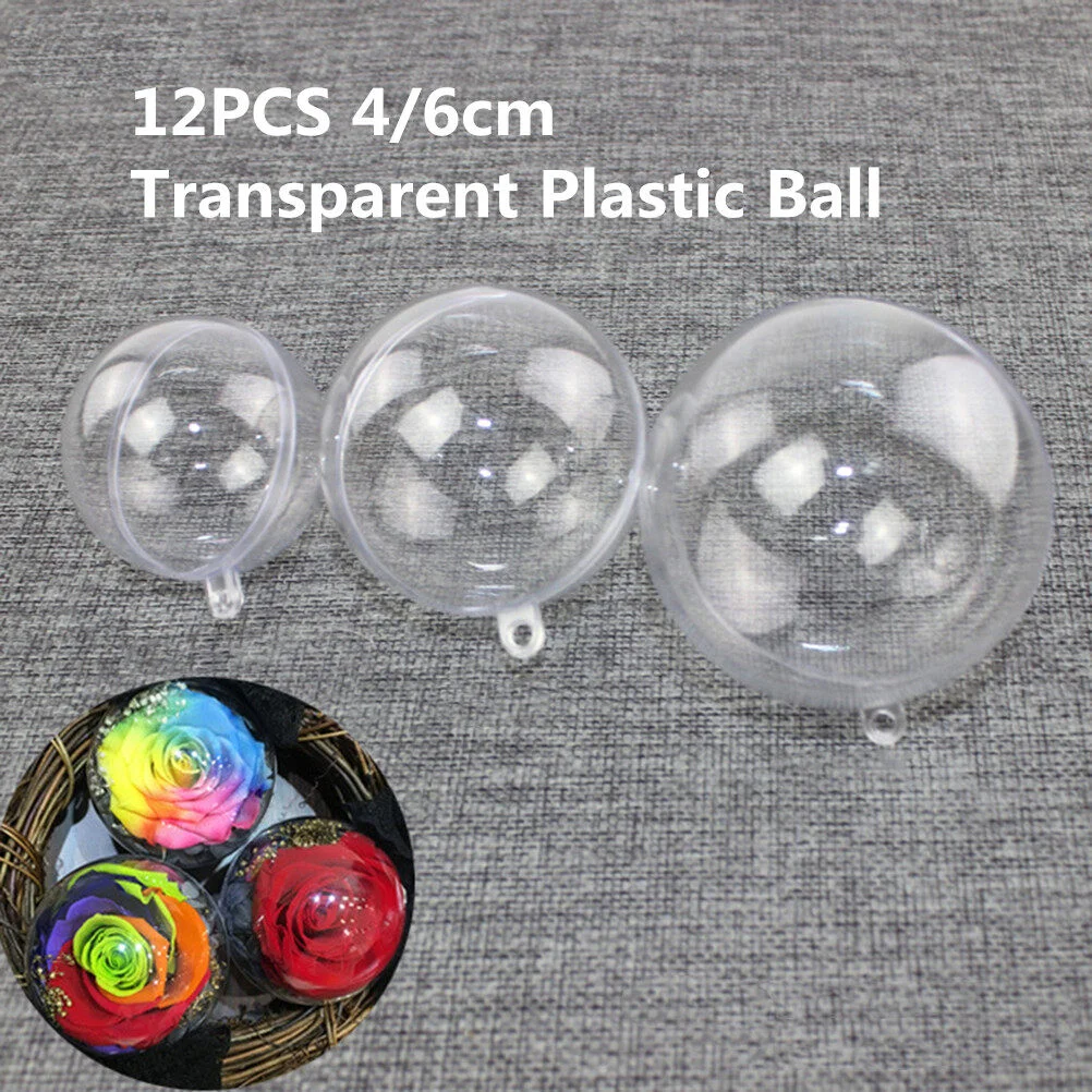 

Christmas Tree Ball Plastic Transparent Fillable Sphere Clear Ornaments Sweets Gift