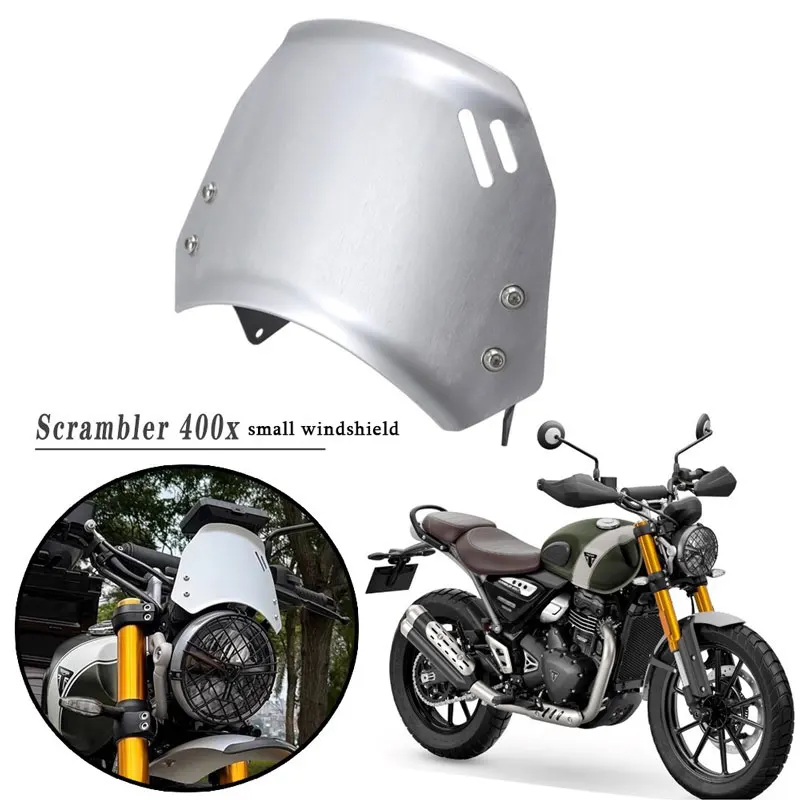 Фото Ветровое стекло для мотоцикла Triumph SCRAMBLER 400 X 2024-2025: Защитный экран и аксессуары №1