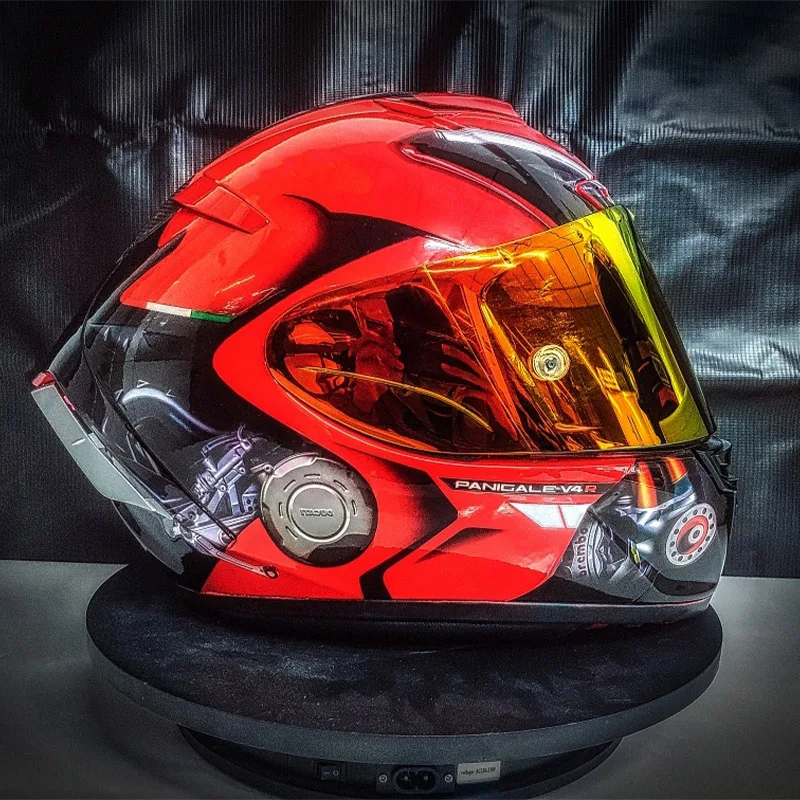 Шлем мотоциклетный X14 Panigale V4 Red на все лицо для гонок | Автомобили и мотоциклы