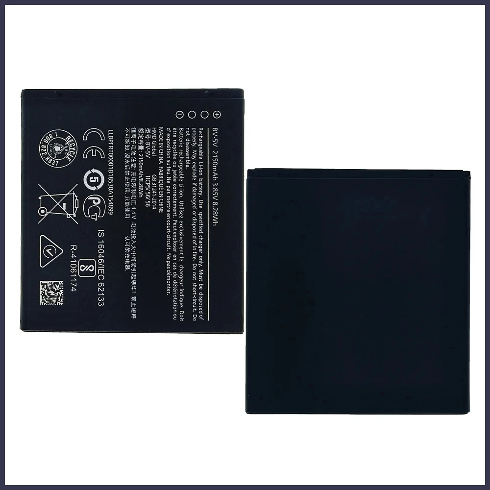 100% новый оригинальный аккумулятор BV-5V 2150 мАч для Nokia 1 TA-1047 BV 5 В bv5v высокого