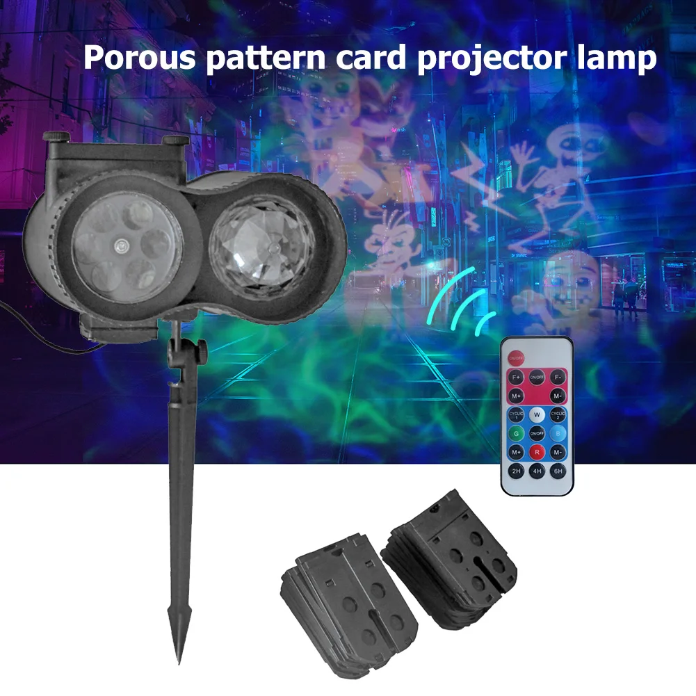 

20 Pattern Christmas Projector Lamp Excellent ABS Outdoor Waterproof Holiday Spotlight Decor 5m Flat Wire 142x109x118mm