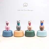 new cute lazy cat rotary rewind timer learning time productivity manager home kitchen timer mechanical reminder