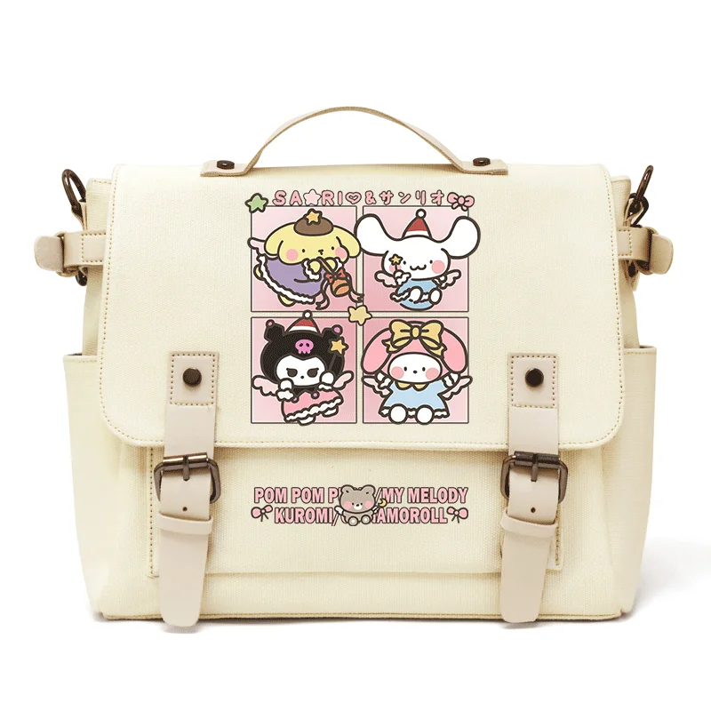

Sanrioed My Melody Cinnamoroll Kuromi Cartoon Shoulder Bag Super Cute Anime Peripherals College Style Crossbody Bag Gift