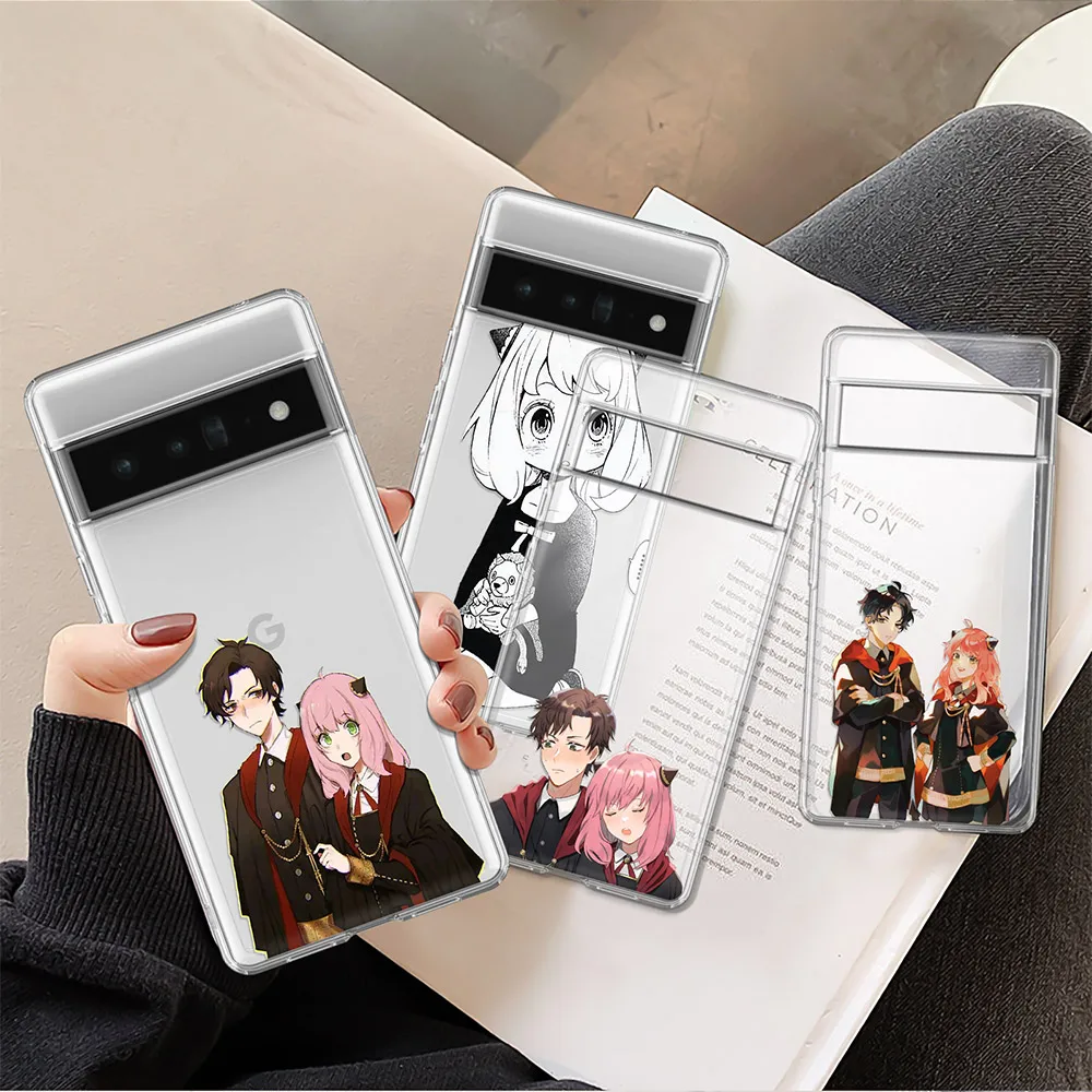 

SPYxFAMILY Cases For Pixel 2 3 4 5 6 3a 4a 5a 6a 6 Pro 2XL 3XL 4XL Cartoon Cover For Pixel 3a XL 4a 5G 5a 5G Protection Shell