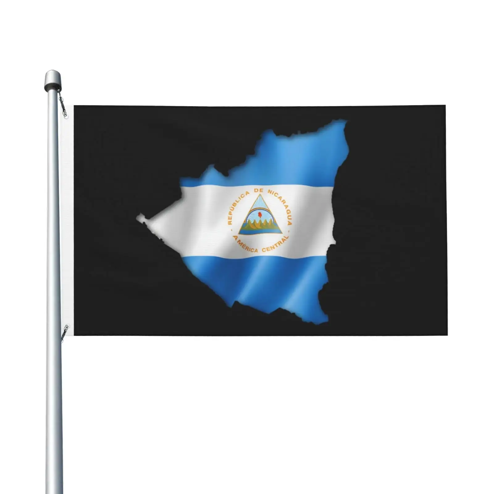 

Flagnshow 100% Polyester Nicaragua Map Flag