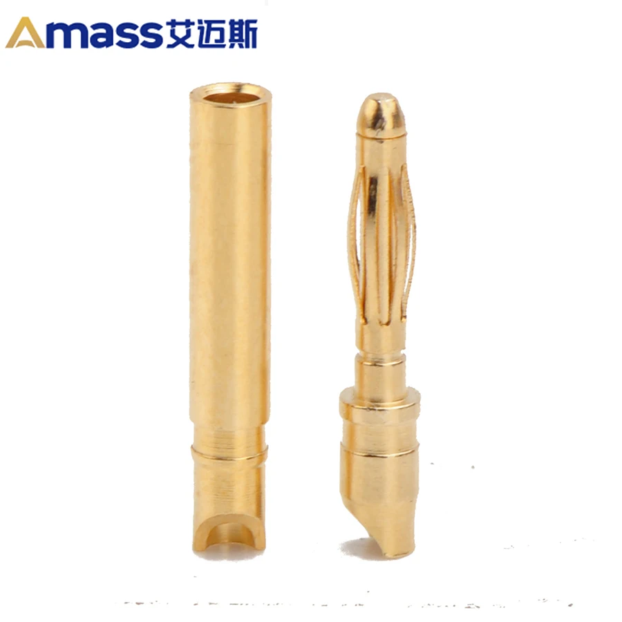 

Free Shipping Amass 10/20 Pairs 2.0mm Banana Gold Bullet Connector Plug ，male Female for Diy Esc Motor Lipo Rc Battery