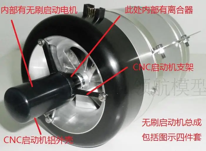 

Brushless starter assembly of turbojet engine