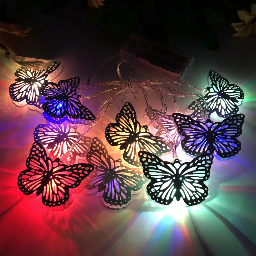 

Metal Butterfly 10/20 Leds String Light Battery Powered Christmas Decoration for Valentine's Day,Wedding,Birthday
