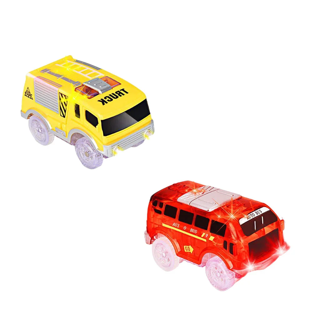 

2 Electric Track Car Kids Glowing Vehicle Kids Educational