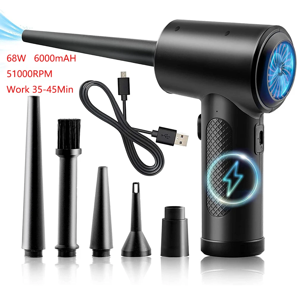 

Беспроводное устройство для очистки пыли Air Duster 51000 об/мин, USB-устройство для очистки клавиатуры ноутбука, камеры