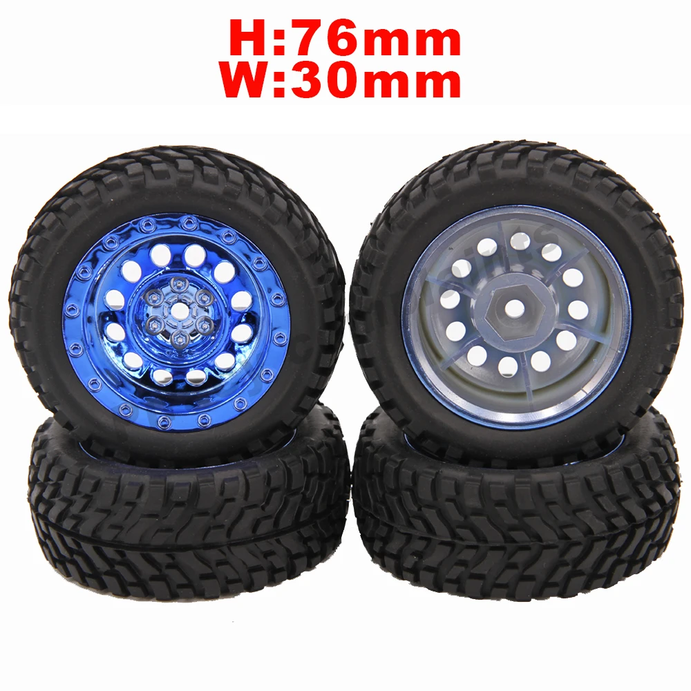 

1/14 1/16 1/18 RC CarBuggy Tires off road tires Outer Diameter 76mm Wheel 12mm Hex Hubs for Tamiya Redcat Wltoys 144001