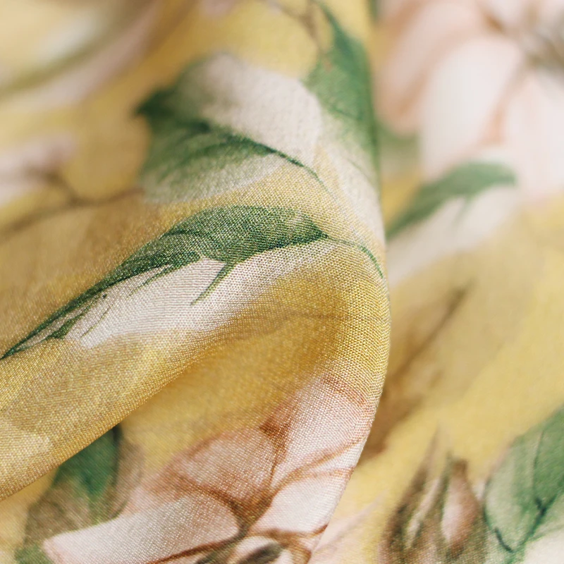 Redraspberry 140 см 72 г 12 Момми темно-желтые зеленые листья крепдешиновые искусственные