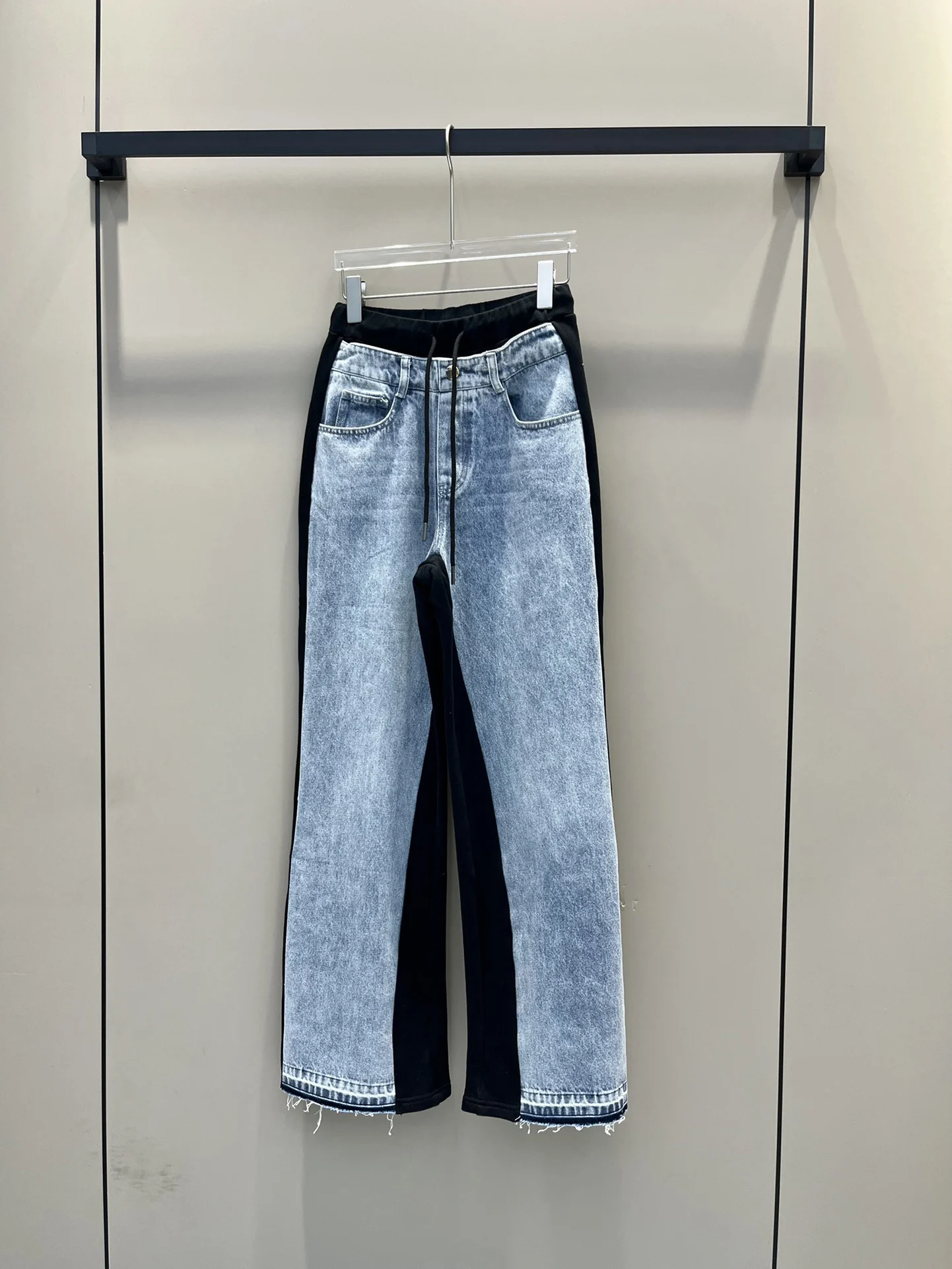 

Хлопковые комбинированные повседневные брюки минималистский шикарный эссенция должен перейти на один продукт 8,20