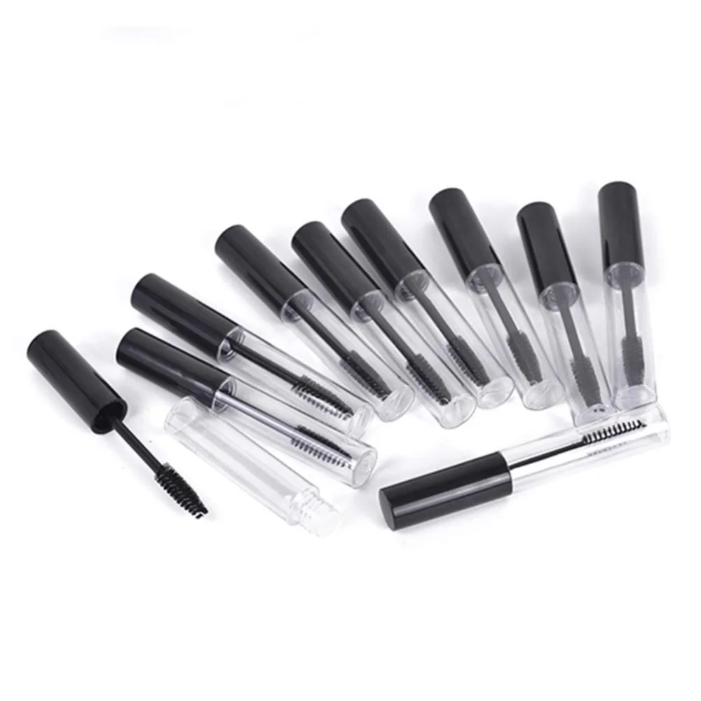 

10PCS 5/10ml Empty Eyelashes Vial Mascara Tubes with Brush Refillable Plastic Eyelash Portable DIY Cosmetic Storage Container