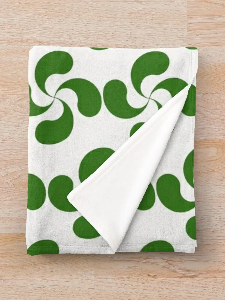 Зеленый Баск Крест Lauburu Duaadi Пледы Постельное белье Кровать Модные декоративные