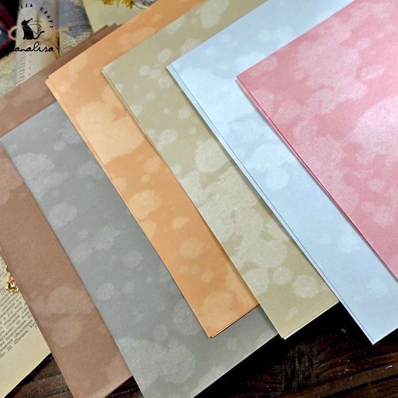 

Panalisacraft 12sheets A5 Mixed Colors Snow Milk mottle paper Fancy Premium Card Pack Light weight Craft Paper Card Paper