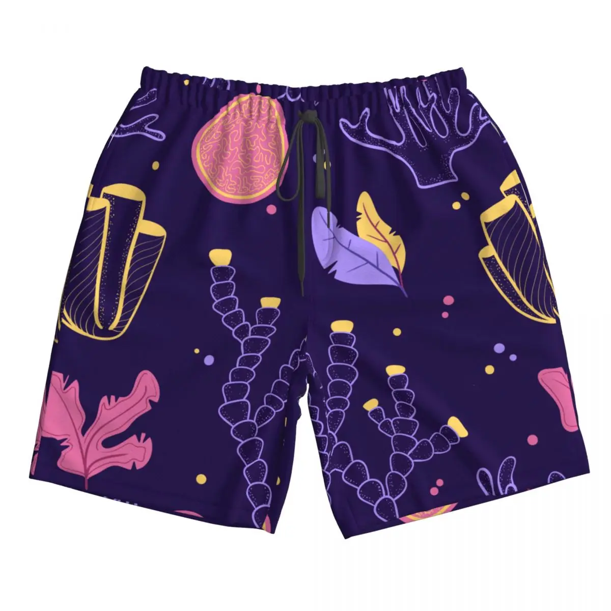

Быстросохнущие летние мужские пляжные шорты, брифы для мужчин, плавки, плавательные шорты, пляжная одежда, фиолетовый морской пол