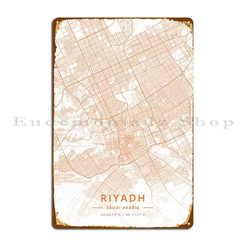 Riyadh Саудовская Аравия металлический знак плакат украшения гостиной таблички