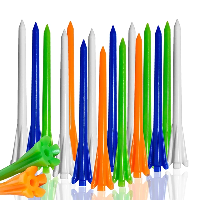 

Тройники для гольфа, комплект из 100 тройников для гольфа с уменьшением трения и боковым вращением, 5 Зубцов, профессиональные аксессуары для ...