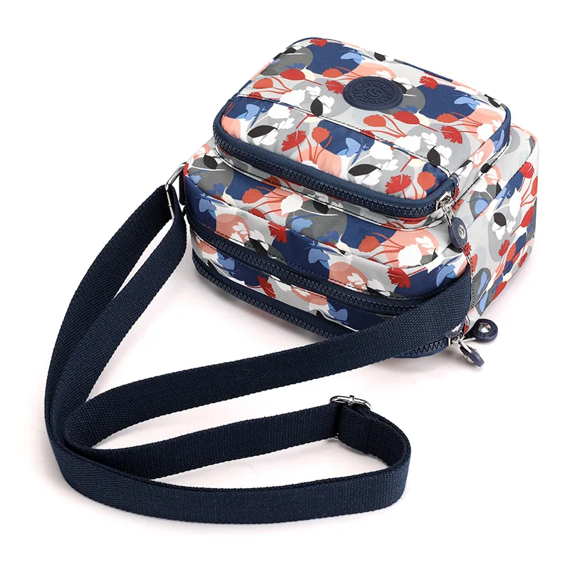 

Нейлоновая тканевая сумка-мессенджер, новая стильная сумка через плечо с цветочным принтом, модная повседневная женская сумка на одно плечо