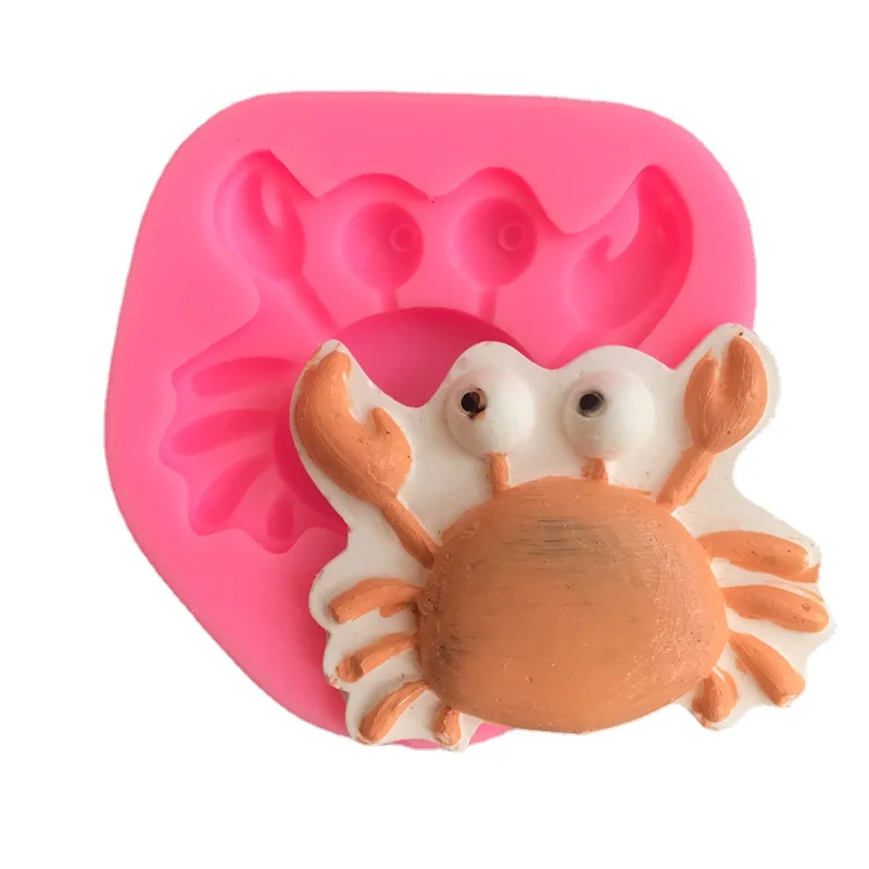 

Animal Cute Crab Silicone Fondant Soap 3D Cake Mold Cupcake Jelly Candy Sugar Chocolate Decoration Baking Tool Moulds