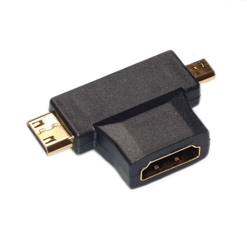 Мини/микро/HDMI-совместимый адаптер 2 в 1 разъем папа-мама удлинитель