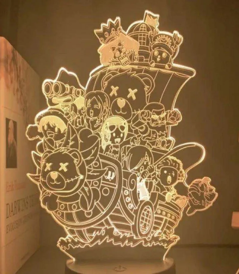 

Creative Anime Characters 3D Colorful Gradient LED Night Light Bedroom Decoration Bedside Table Lamp