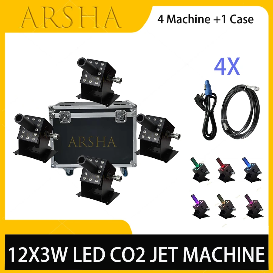 

12x3 Вт Светодиодная CO2 струйная машина с Flightcase, многоугольный RGB 3 в 1, сценический эффект, туманная Машина DMX для сцены, вечеринки, музыкальных ...