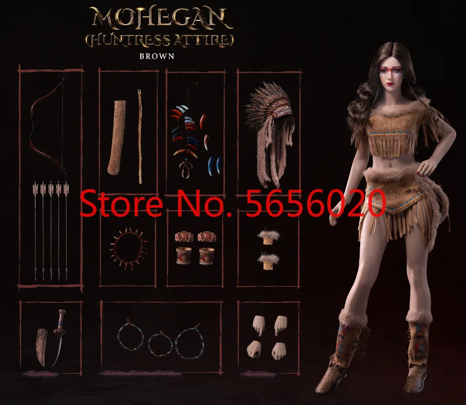 

Tbleague Pl2022-196B 1/6 Women Soldier Mohegan Huntress Attire Ethnic Style Combats Suits Action Figure Doll Model Body In stock