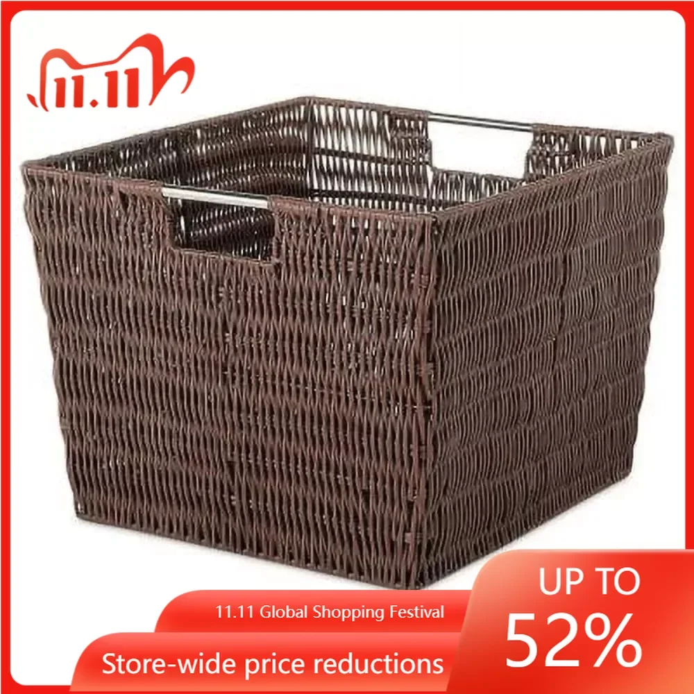 

Плетеная корзина для хранения (2 упаковки) хранилище корзина-Java-13X15X9,8