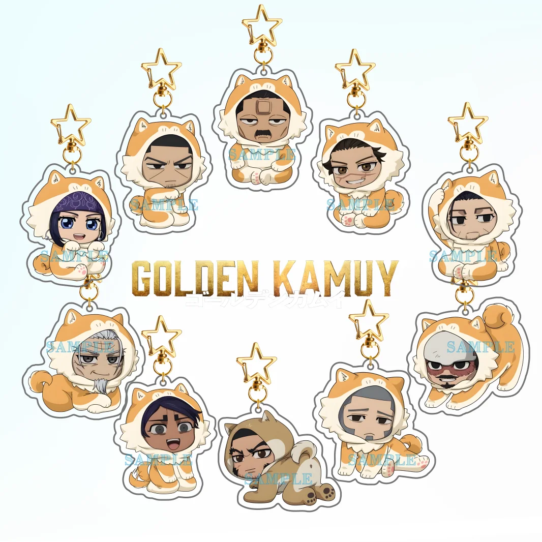 Фото Акриловый брелок Golden Kamuy Anime 6 см с Акитой-ину, фигурка Хакуносукэ Огаты, Асирпы, аксессуар для сумки, подарок №1
