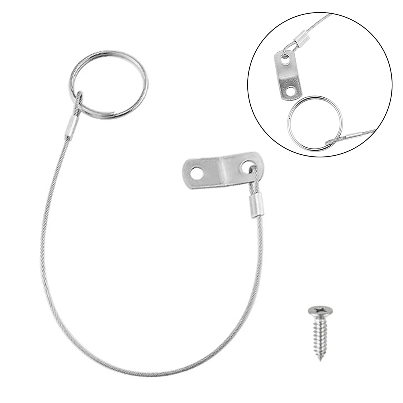

2pcs 150mm Stainless Steel Marine Anti-lost Rope Pins Pin Connecting Rope For Ship Bicycle Motorcycle Snowboard