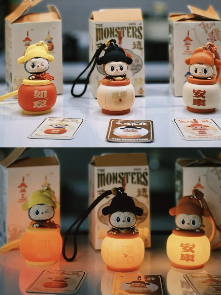 Подлинная глухая коробка Labubu силиконовый ночник серия Monsters загадочная