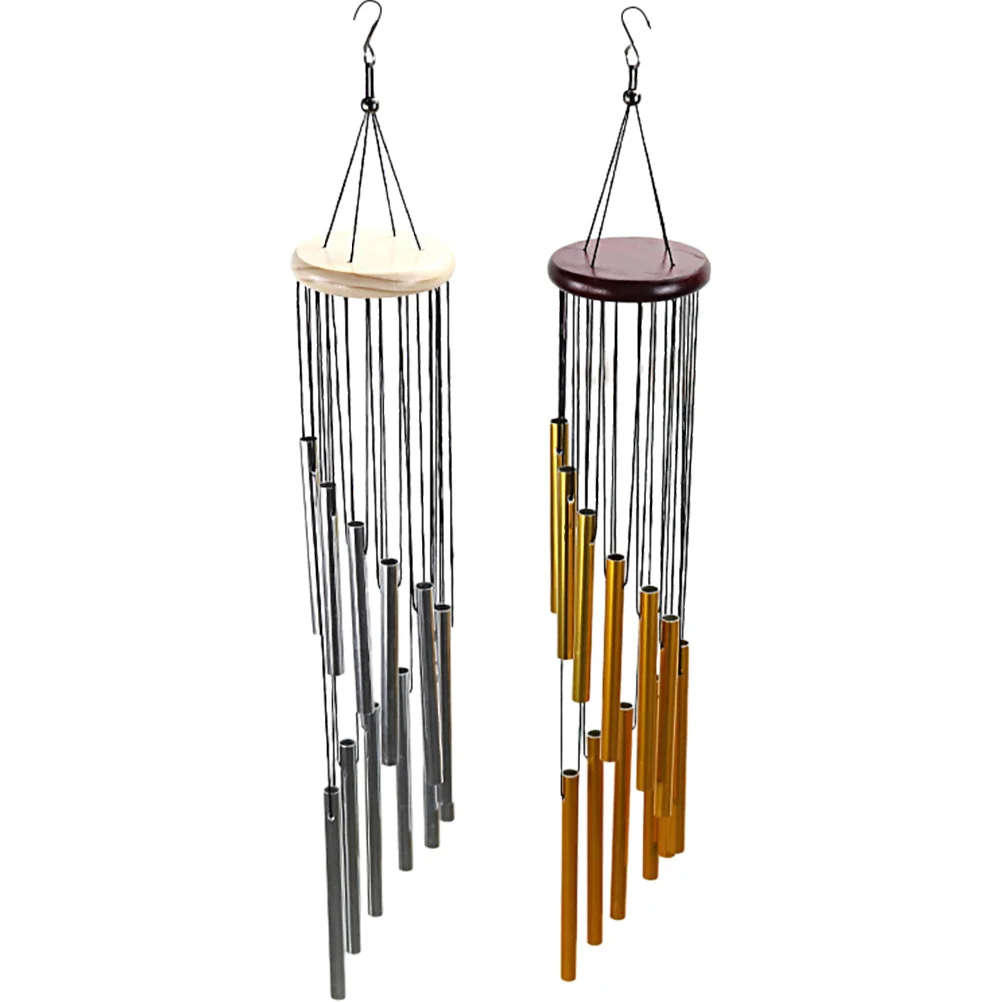 

2 Pcs Decor Outdoor Wind Chime Chimes Indoor Hanging Bells For Decoration Delicate Yard Metal Student