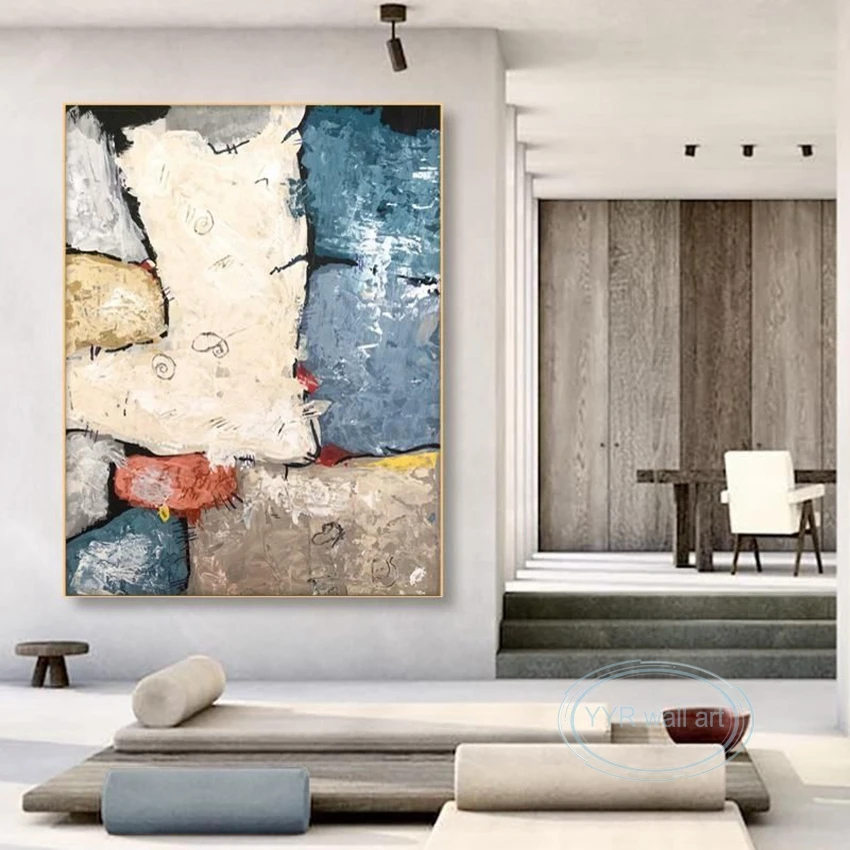 

Абстрактная эстетика декоративный постер 100% ручная работа картина маслом настенное Искусство Холст Гостиная диван спальня отель подвесная картина